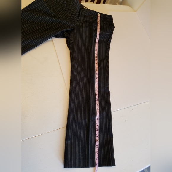 Dockers Petites Women's Mid Rise Curvy Black Gray Stripes April Pants  Size 12P - Picture 13 of 15